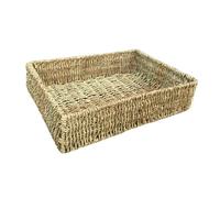 Seagrass Rectangular Seagrass Tray Red Hamper Green One Size