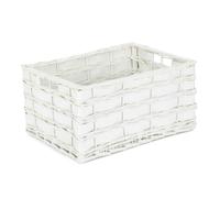 Red Hamper Unlined White Scandi Storage Basket - White - Wicker - 1
