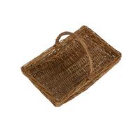 Wicker Unpeeled Willow Garden Trug Basket Red Hamper Brown S