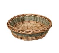 Red Hamper Unpeeled Willow Round Wicker Tray - Medium