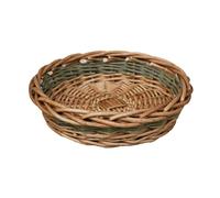 Red Hamper Unpeeled Willow Round Wicker Tray - Small