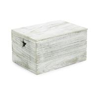 Red Hamper Vintage Effect Star Cut Wooden Storage Box - Large