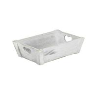 Red Hamper Vintage Heart Cut Handle Wooden Tray - Small