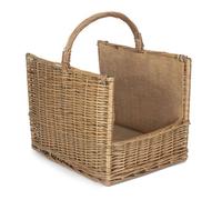 Red Hamper W035 Wicker Antique Wash Open End Log Basket