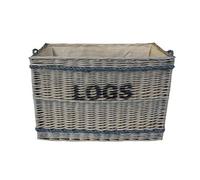 Red Hamper W060 Wicker Large Rope Handle Log Basket
