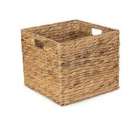 Red Hamper Water Hyacinth Square Storage Basket - Small