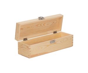 Red Hamper Wb037 Wood Single Bottle Clear Varnish Wooden Box