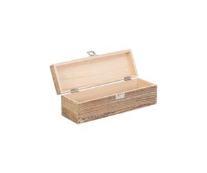 Red Hamper Wb040 Wood Single Bottle Oak Effect Wooden Box