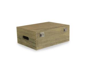 Red Hamper Wb044 Wood 35Cm Oak Effect Wooden Box