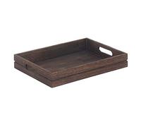 Red Hamper WB059 Dark Wooden Tray, Wicker