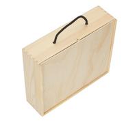 Red Hamper Wb091W 3 Bottle Pinewood Carry Case With Solid Lid
