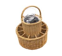 Red Hamper Wh018 Wicker Celebration Basket With Fitted Cooler And Glasses