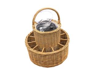 Red Hamper Wh018 Wicker Celebration Basket With Fitted Cooler And Glasses