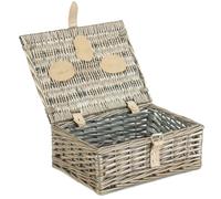 Red Hamper 30cm Antique Wash Split Willow Wicker Picnic Basket - Antique Wash - Wicker - 1