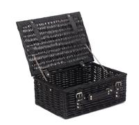 Red Hamper Wicker 35cm Black Willow Basket Red Hamper Black