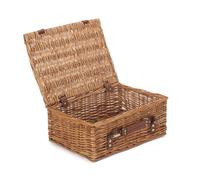 Red Hamper Wicker 35cm Light Steamed Picnic Basket Unlined in Brown Red Hamper Brown