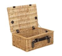 Red Hamper Wicker 36cm Picnic Basket in Brown Red Hamper Brown