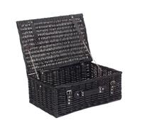 Red Hamper Wicker 45cm Black Willow Basket Red Hamper Black