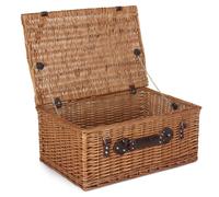 Red Hamper 56cm Double Steamed Picnic Wicker Basket