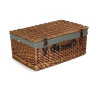 Red Hamper 56cm Double Steamed Wicker Picnic Basket - Grey - Wicker - 1