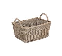 Red Hamper Wicker Antique Wash Finish Handled Unlined Storage Basket in Brown | Size: Small Red Hamper Brown S