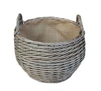 Red Hamper ST038 Wicker Small Antique Wash Stumpy Basket