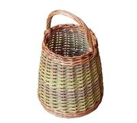Red Hamper Wicker Berry Collecting Basket