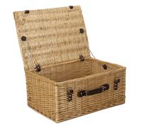 Red Hamper Wicker Buff 51cm Picnic Basket in Light Brown Red Hamper Light Brown