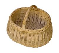 Deluxe Wicker Car Shopping Basket - Brown