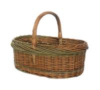 Red Hamper Wicker Green Willow Norfolk Shopping Basket in Brown Red Hamper Brown