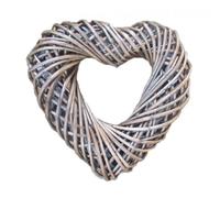 Red Hamper Wicker Heart Shaped Wreath in Grey Red Hamper Grey