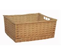 Red Hamper Wicker Kitchen Storage Basket in Brown Red Hamper Brown