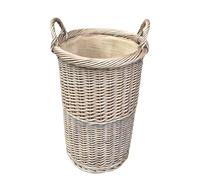 Red Hamper Wicker Large Antique Wash Umbrella Stand in Brown Red Hamper Brown L