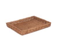 Red Hamper Wicker Light Steamed Flat Serving Tray in Brown Red Hamper Brown