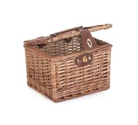 Wicker Light Steamed Small Chest Hamper Red Hamper Brown One Size