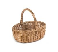 Red Hamper Wicker Mini Double Steamed Shopping Basket in Brown Red Hamper Brown