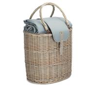 Red Hamper FH140 Wicker Oval Grey Fitted Cool Bag Drinks Picnic Basket