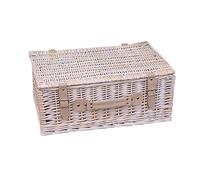 Red Hamper Wicker Provence 40cm standard Empty Picnic Basket - White - Wicker - 1