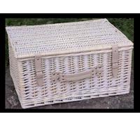 Red Hamper Wicker Provence 60cm Standard Empty Picnic Basket - White - Wicker - 1