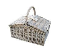 Red Hamper Provence Medium Farmhouse Empty Picnic Basket - Brown - Wicker - 1