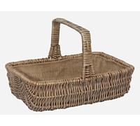 Red Hamper Wicker Rectangular Garden Basket Trug Medium