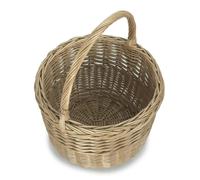 Red Hamper Wicker Round Orchard Shopping Basket - Large