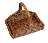 Red Hamper Wicker Set of 2 Hill Garden Trugs in Brown Red Hamper Brown