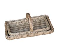Red Hamper Wicker Set of 2 Lincolnshire Garden Trugs in Brown Red Hamper Brown