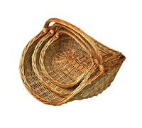 Red Hamper Wicker Set of 3 Wentworth Garden Trugs in Brown Red Hamper Brown