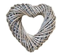 Red Hamper Wicker Small Heart Shaped Wreath - Small