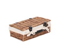 Red Hamper Wicker Small Packaging Hamper in White Red Hamper White