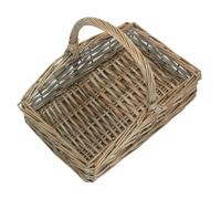 Red Hamper Wicker Small Sloped Sided Antique Wash Trug Basket - Small - Grey