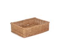 Red Hamper Wicker Straight Sided Rectangular Tray in Brown Red Hamper Brown