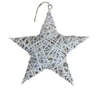 Red Hamper Wicker White Wash Full Star Red Hamper White